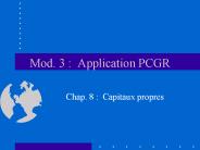 Mod' 3 : Application PCGR