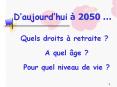 Quels droits retraite A quel ge Pour quel niveau de vie PowerPoint PPT Presentation