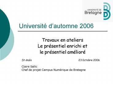 Universit dautomne 2006