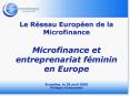 Le Rseau Europen de la Microfinance Microfinance et entreprenariat fminin en Europe Bruxelles, le 28 PowerPoint PPT Presentation