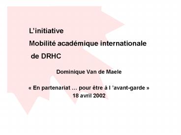 Dominique Van de Maele