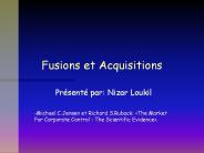 Fusions et Acquisitions