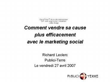 Comment vendre sa cause