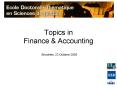 Topics in Finance PowerPoint PPT Presentation