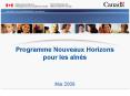 Programme Nouveaux Horizons pour les ans PowerPoint PPT Presentation