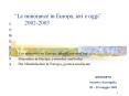 Le minoranze in Europa, ieri e oggi 20022003 PowerPoint PPT Presentation