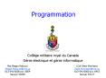 Programmation PowerPoint PPT Presentation