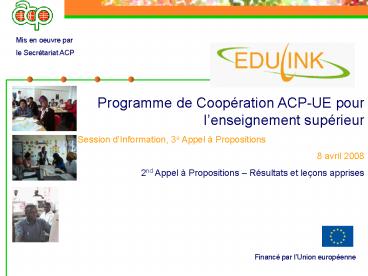 Programme de Coopration ACPUE pour lenseignement suprieur
