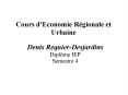 Cours d'Economie Rgionale et Urbaine PowerPoint PPT Presentation