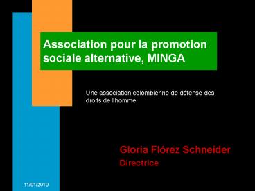 Association pour la promotion sociale alternative, MINGA