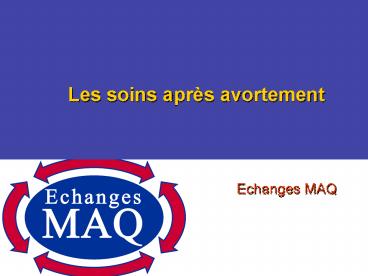 Les soins aprs avortement