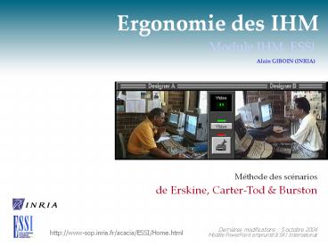 Ergonomie des IHM