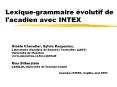 Lexique-grammaire  PowerPoint PPT Presentation