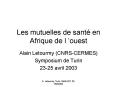 Les mutuelles de sant en Afrique de louest PowerPoint PPT Presentation