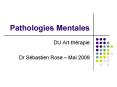 Pathologies Mentales PowerPoint PPT Presentation