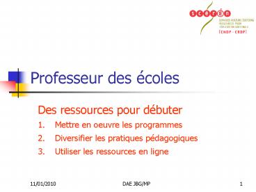 Professeur des coles