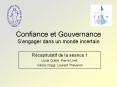 Confiance et Gouvernance S PowerPoint PPT Presentation