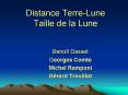 Distance TerreLune Taille de la Lune PowerPoint PPT Presentation