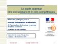 Socle commun PowerPoint PPT Presentation