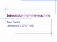 Interaction homme-machine PowerPoint PPT Presentation