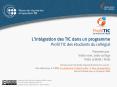 Lintgration des TIC dans un programme Profil TIC des tudiants du collgial PowerPoint PPT Presentation