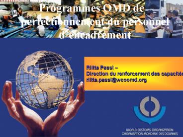 Programmes OMD de perfectionnement du personnel dencadrement