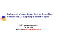 Quel support 