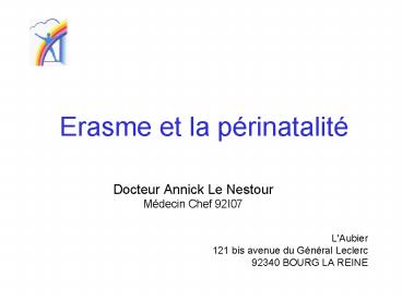 Erasme et la prinatalit