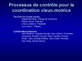 Processus de contrle pour la coordination visuomotrice PowerPoint PPT Presentation