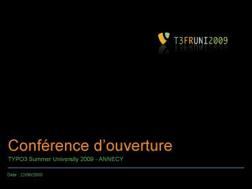 Confrence douverture