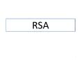 RSA PowerPoint PPT Presentation