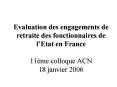 Evaluation des engagements de retraite des fonctionnaires de l PowerPoint PPT Presentation