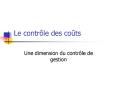 Le contrle des cots PowerPoint PPT Presentation