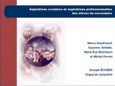 Aspirations scolaires et aspirations professionnelles des lves du secondaire