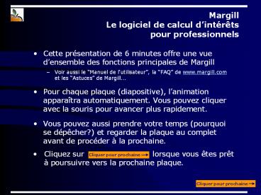 Margill Le logiciel de calcul d
