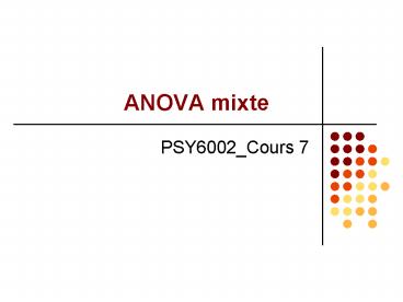 ANOVA mixte