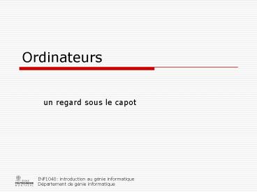 INF1040: introduction au gnie informatique