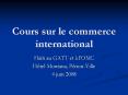 Cours sur le commerce international PowerPoint PPT Presentation