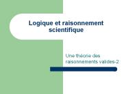 Logique et raisonnement scientifique