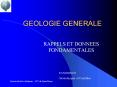 GEOLOGIE GENERALE PowerPoint PPT Presentation