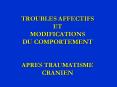 TROUBLES AFFECTIFS ET MODIFICATIONS DU COMPORTEMENT APRES TRAUMATISME CRANIEN PowerPoint PPT Presentation