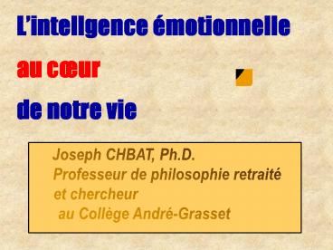 Lintellgence motionnelle