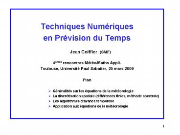 Techniques Numriques
