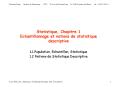 Statistique, Chapitre 1 Echantillonnage et notions de statistique descriptive PowerPoint PPT Presentation
