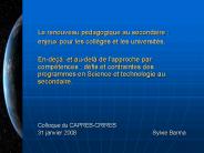 Le renouveau pdagogique au secondaire:
