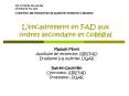 Lencadrementen FAD aux ordres secondaire et collgial PowerPoint PPT Presentation