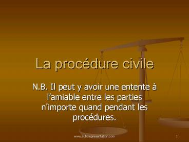 La procdure civile