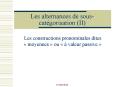 Les alternances de souscatgorisation II PowerPoint PPT Presentation