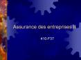 Assurance des entreprises II PowerPoint PPT Presentation
