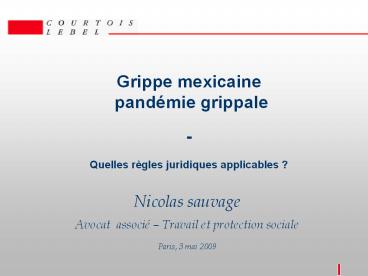 Grippe mexicaine pand